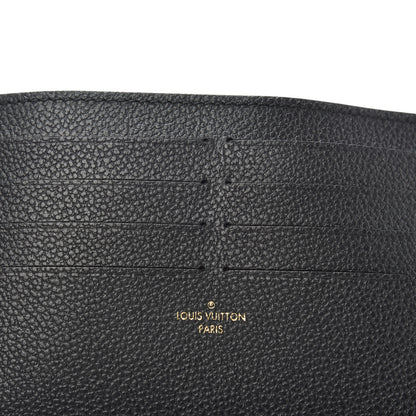 Louis Vuitton Calfskin Felicie Chain Wallet Card Holder Insert Black 5 of 6