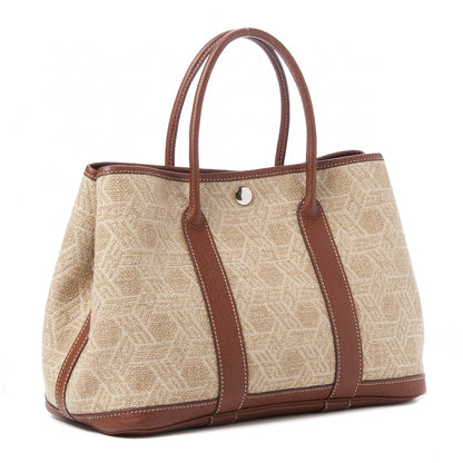 Hermes Toile So H Vache Country Garden Party Tote 30 TPM Gold 2 of 7