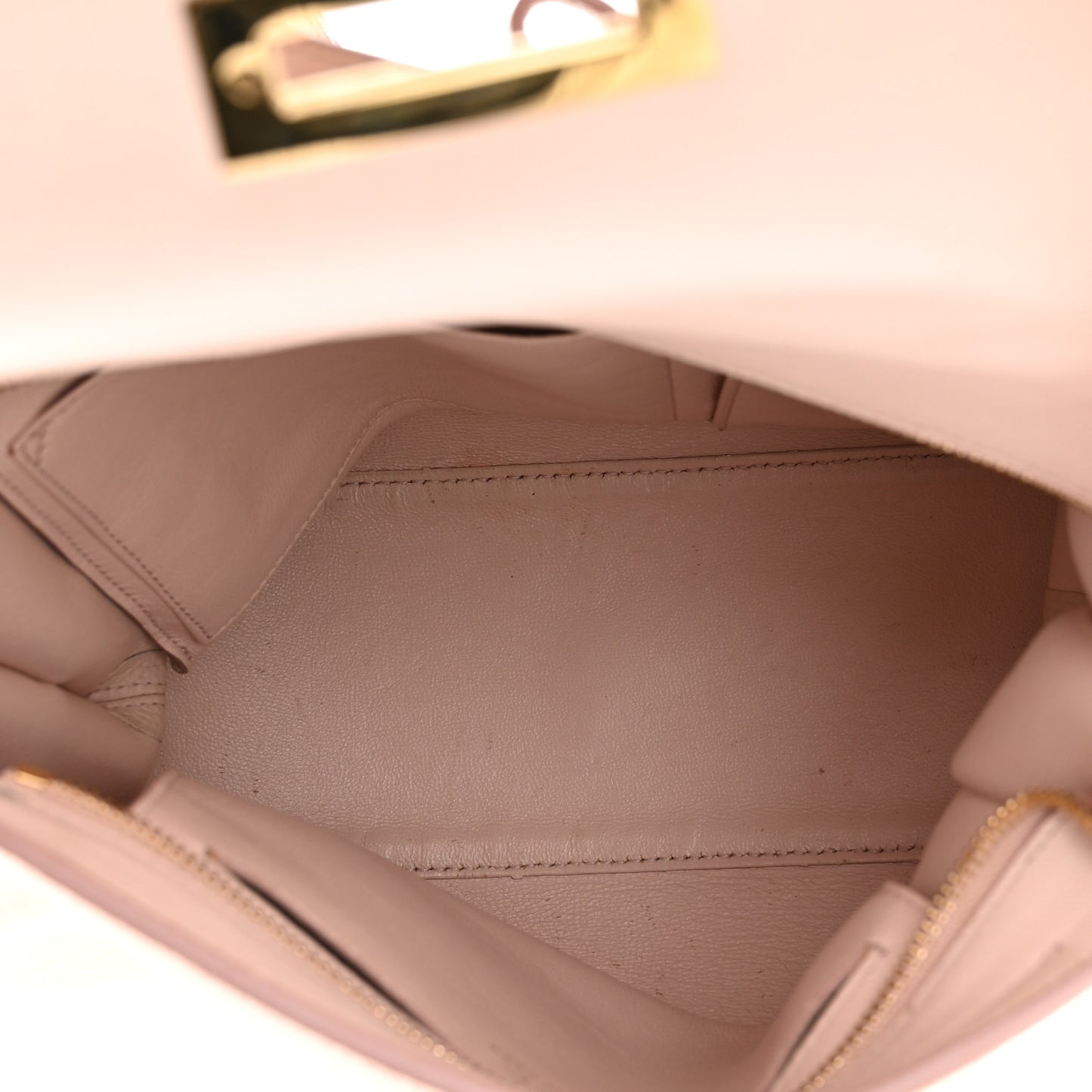 Grained Calfskin Sofia Satchel Light Pink