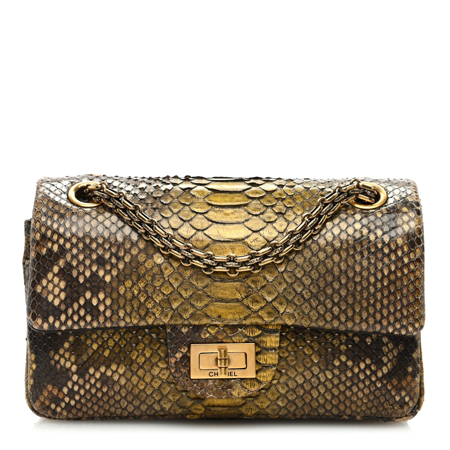 Snakeskin 2.55 Reissue Mini Flap Brown