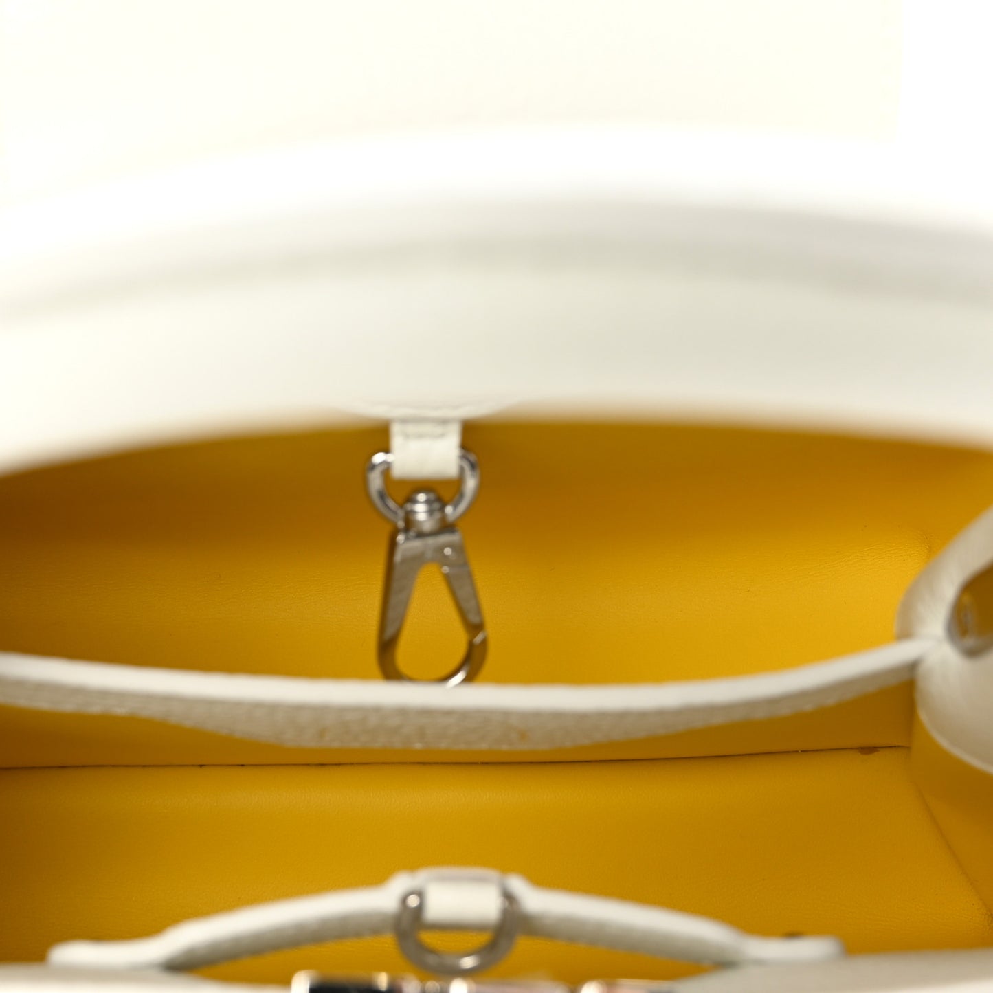 LV X YK Taurillon Capucines BB White