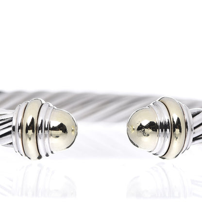 David Yurman Sterling Silver 14K Yellow Gold 7mm Cable Classics Bracelet 5 of 5