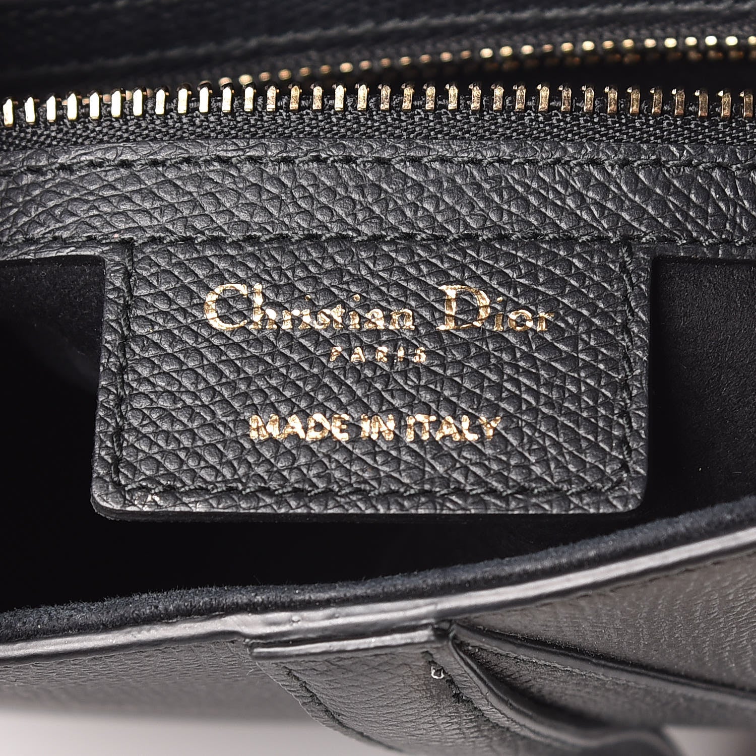 Christian Dior Grained Calfskin Saddle Bag Black 6 of 12