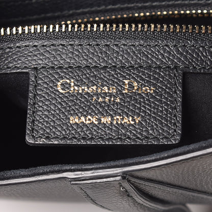 Christian Dior Grained Calfskin Saddle Bag Black 6 of 12