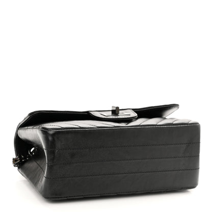 Chanel Aged Calfskin Chevron Quilted 2.55 Reissue Mini Flap So Black 4 of 10