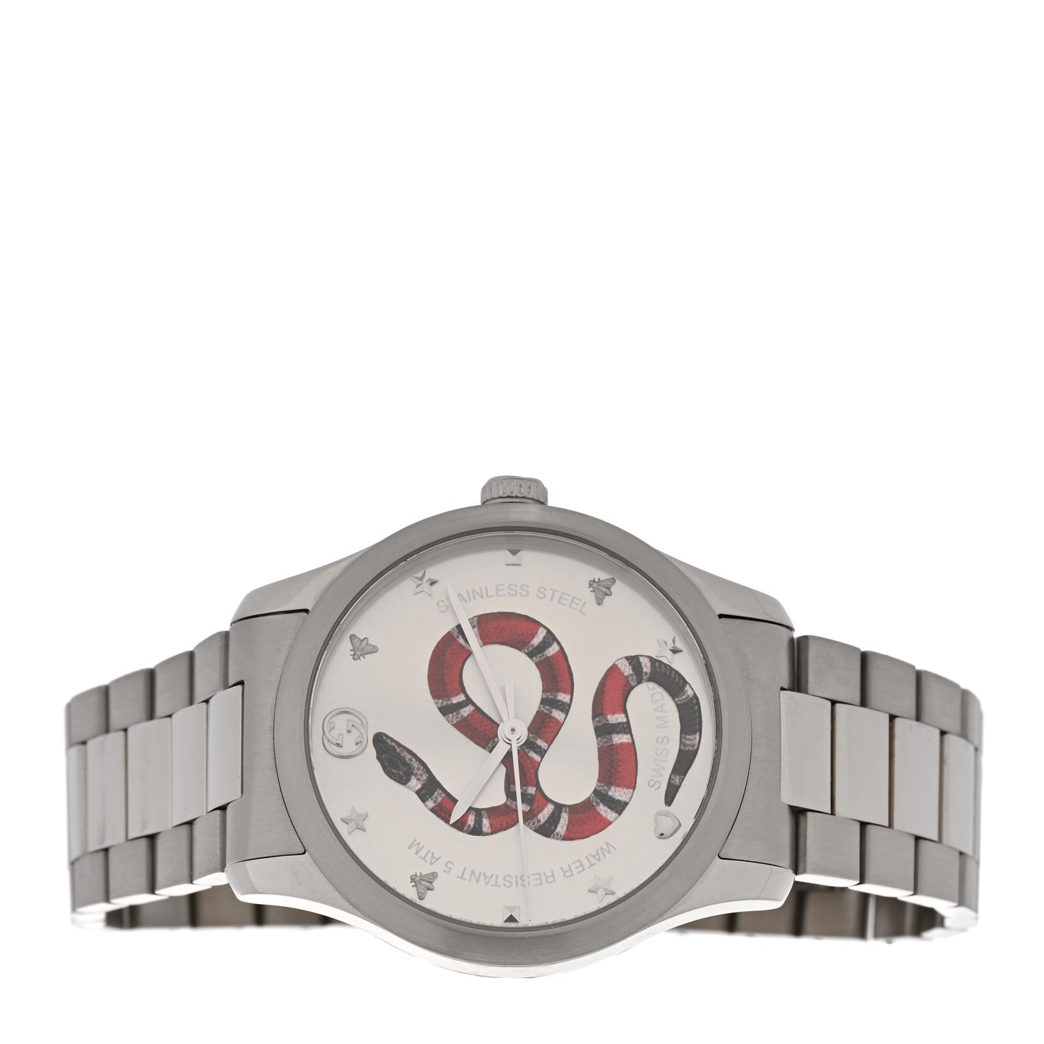 Gucci Stainless Steel 38mm G-Timeless Snake Quartz Watch 1880903