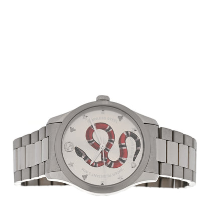 Gucci Stainless Steel 38mm G-Timeless Snake Quartz Watch 2 of 5