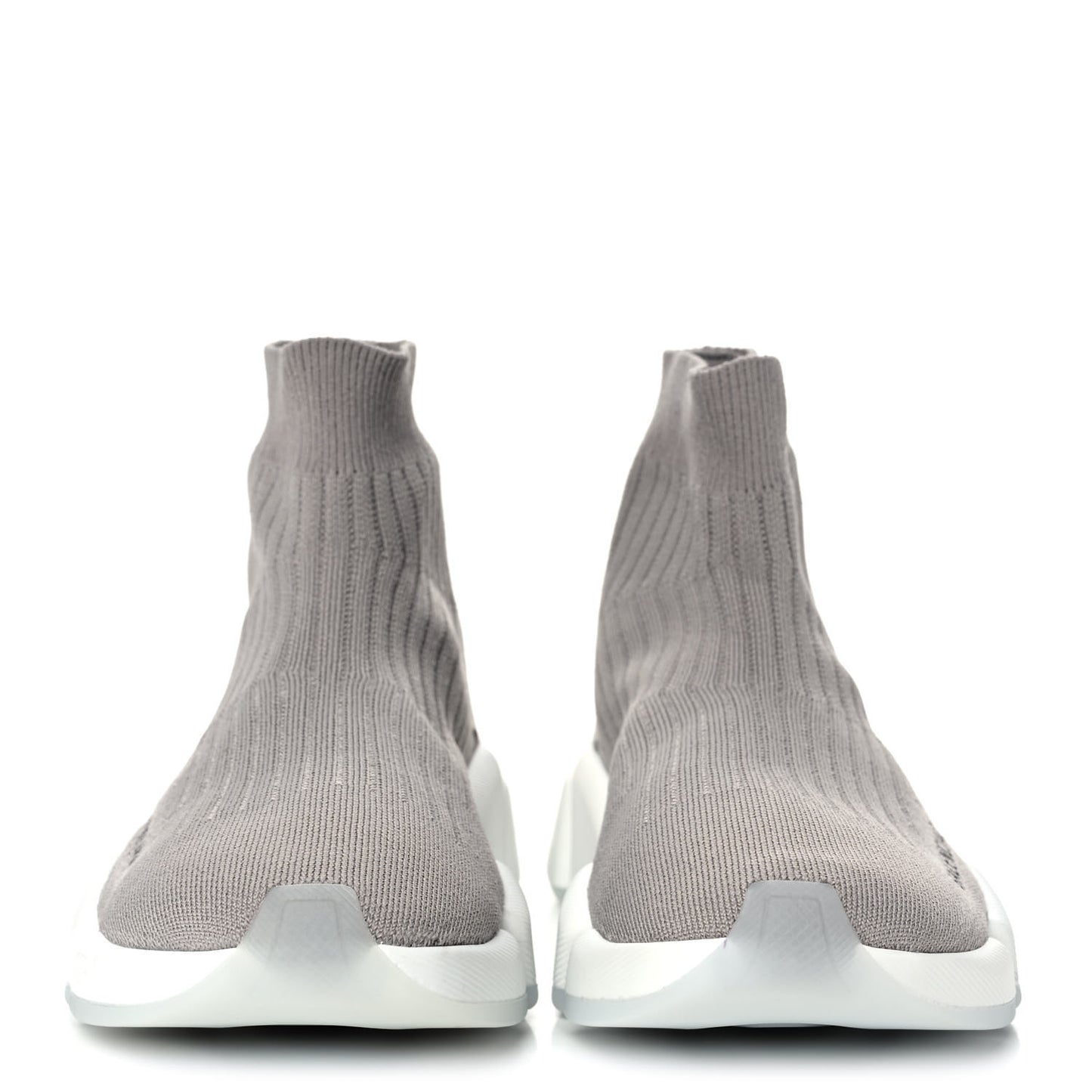 Ribbed Knit Womens Speed 2.0 Transparent Sole Sneakers 36 Baltic Grey White