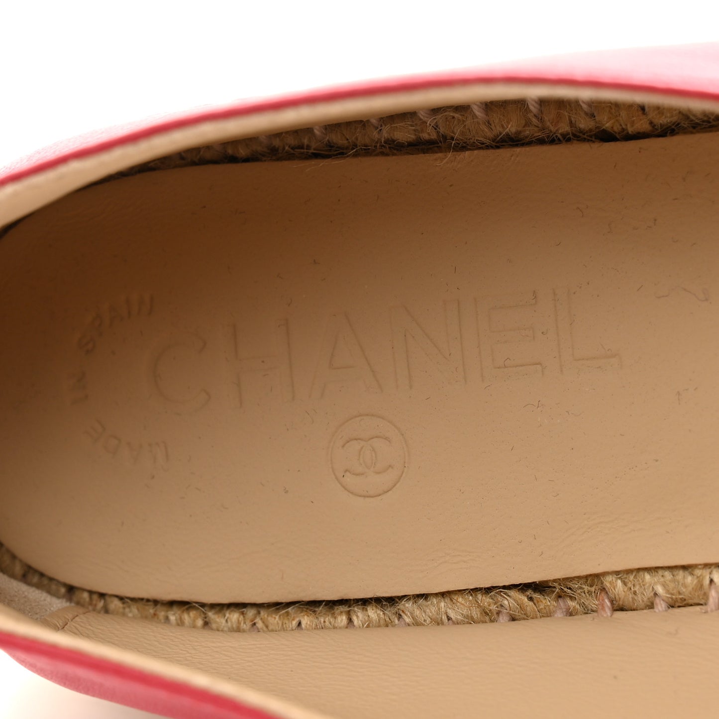 Lambskin CC Espadrilles 39 Red
