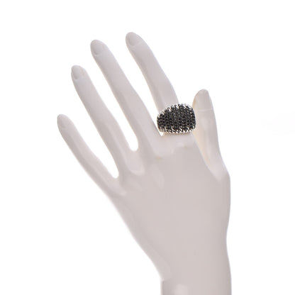 David Yurman Sterling Silver Black Spinel Tempo Ring 54 7 2 of 5