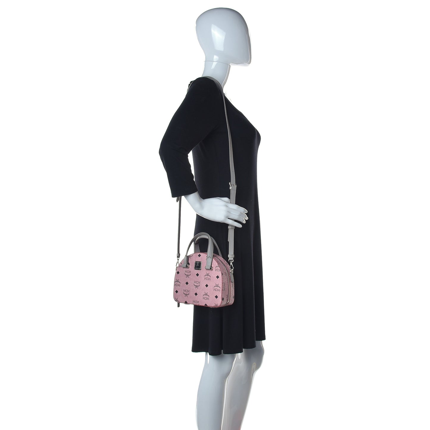 Visetos Mini Half Moon Crossbody Bag Soft Pink