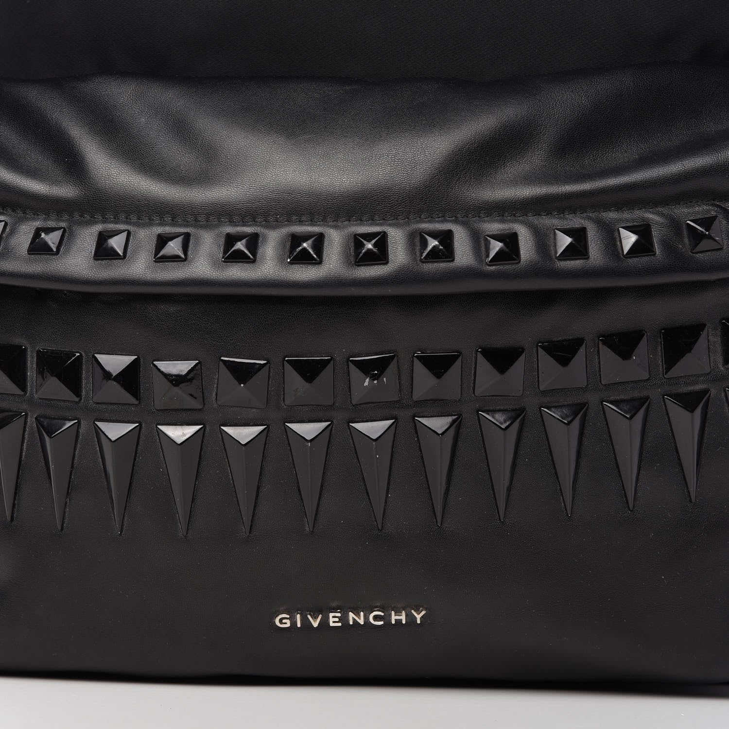 Givenchy Nylon Calfskin Studded Backpack Black 9 of 10