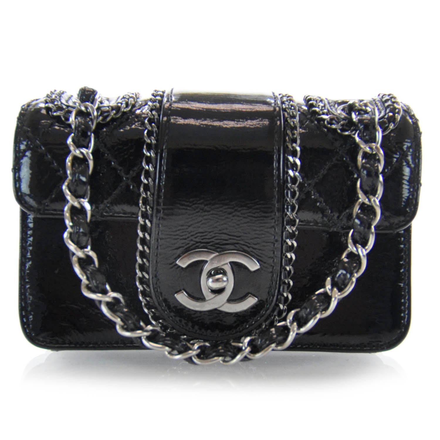 Chanel Patent Mini Madison Flap Black 1 of 9