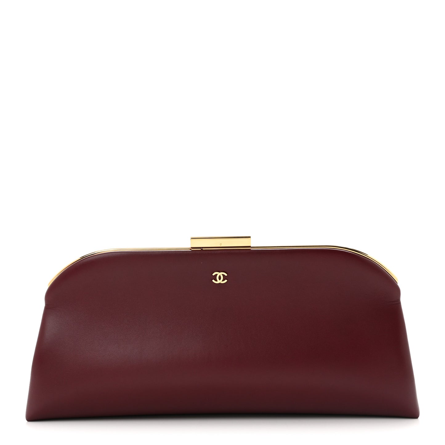 Lambskin Large Clutch Burgundy