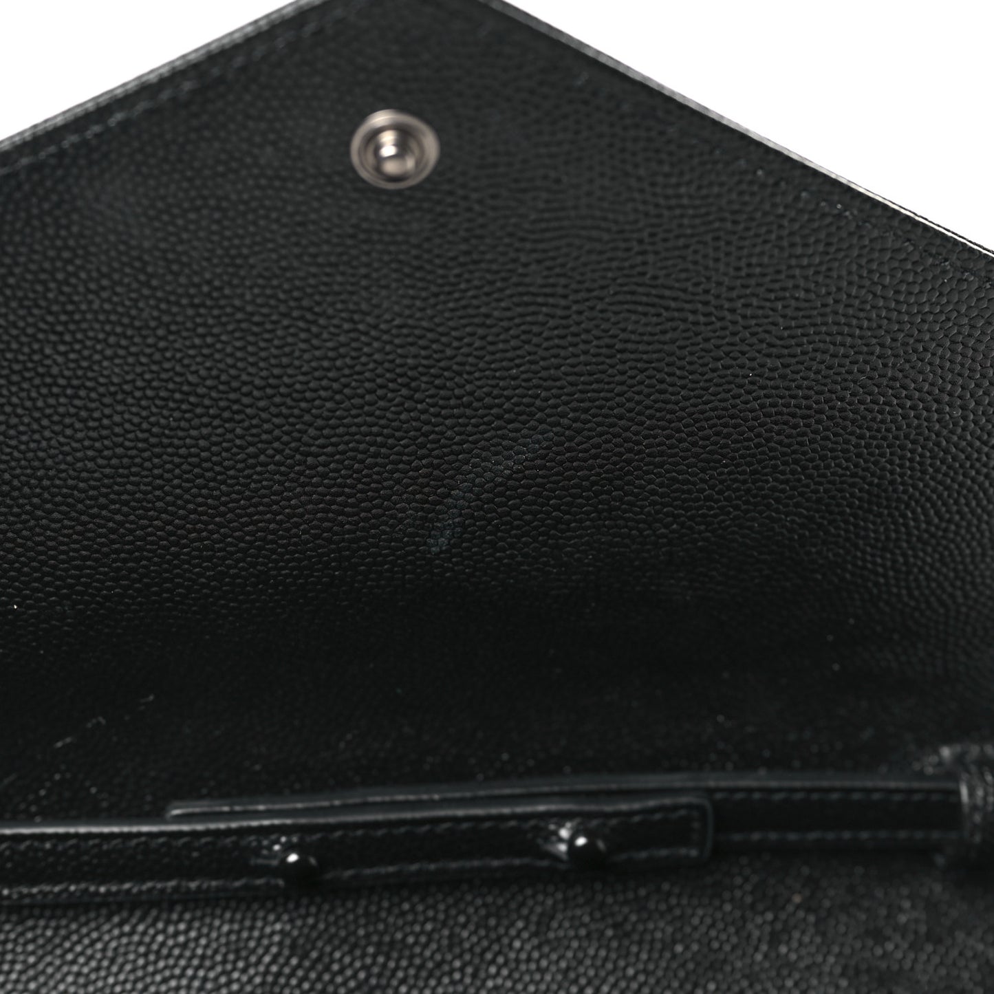 Grain De Poudre Matelasse Chevron Monogram Monochrome Chain Wallet Black