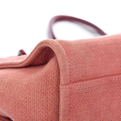 Chanel Canvas Small Deauville Tote Red 8 of 12