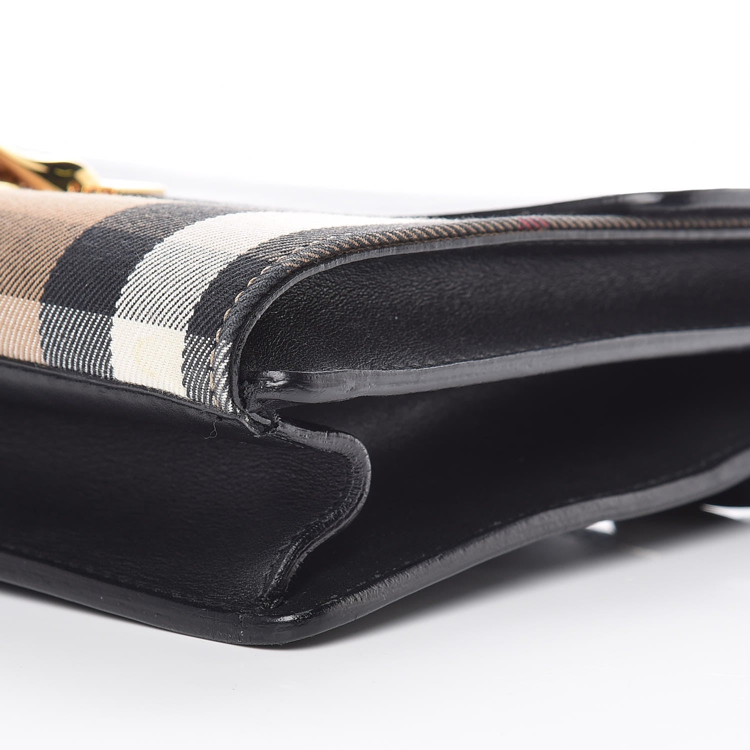 Burberry Calfskin House Check Small Macken Crossbody Bag Black 12 of 12