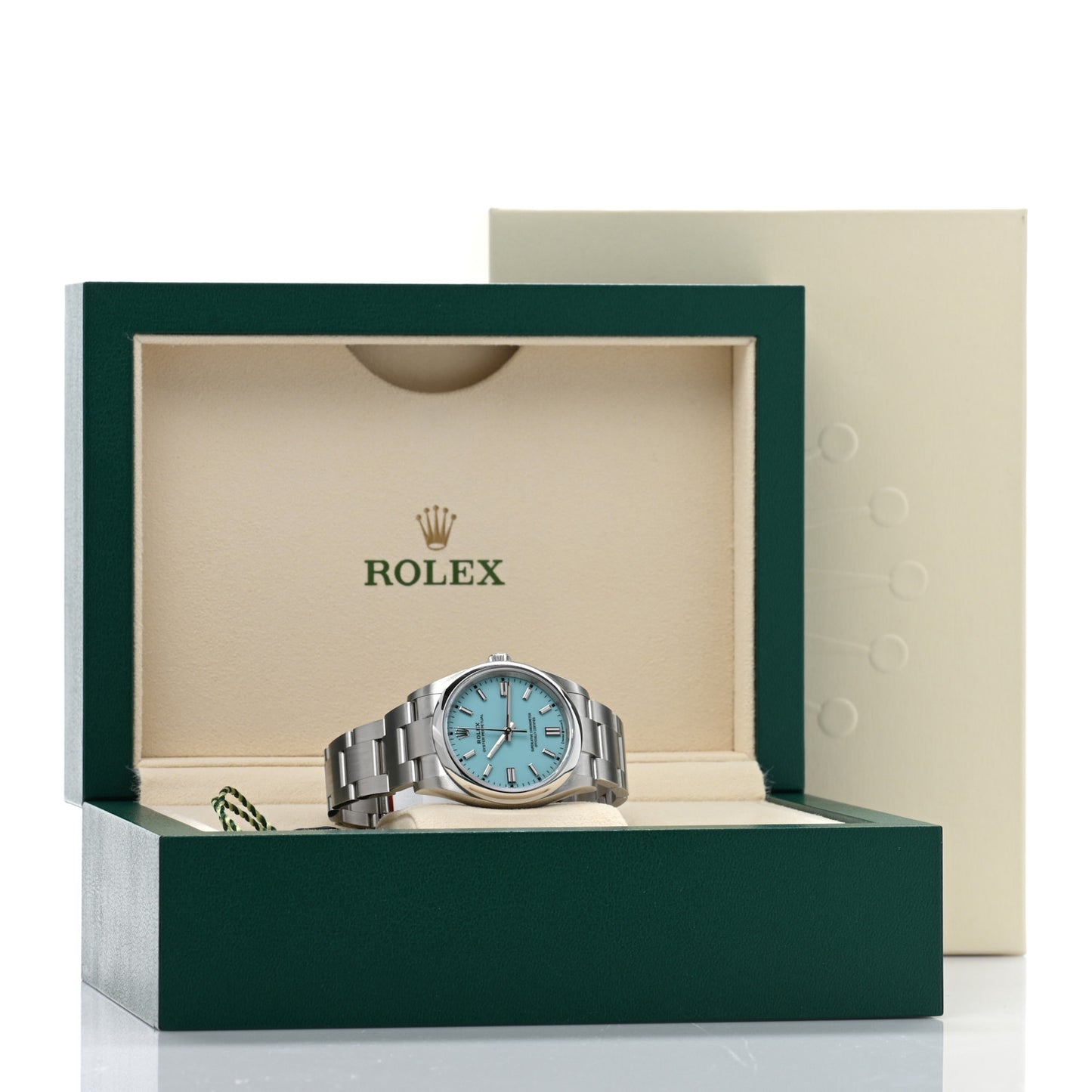 Stainless Steel 36mm Oyster Perpetual Watch Turquoise 126000