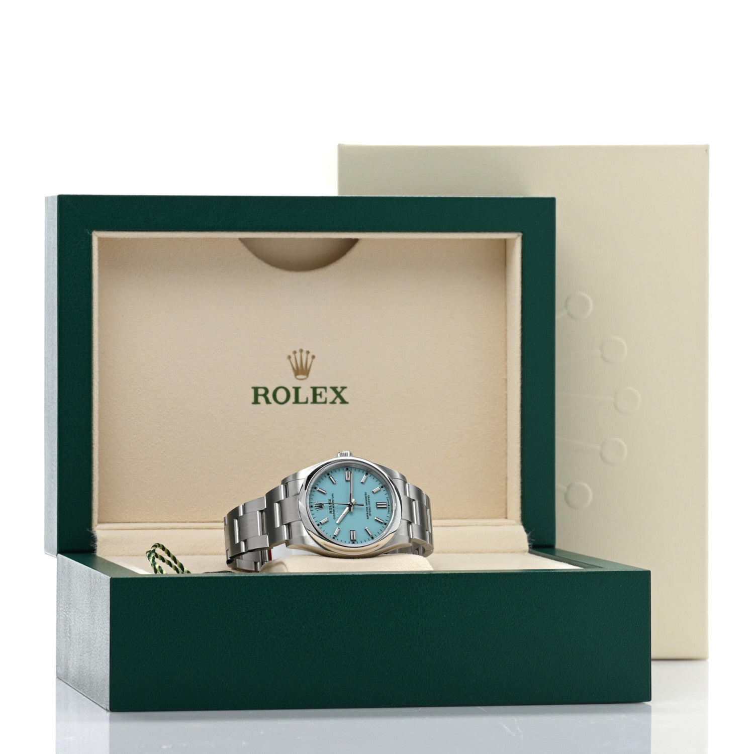 Rolex Stainless Steel 36mm Oyster Perpetual Watch Turquoise 126000 5 of 5