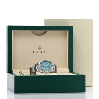 Rolex Stainless Steel 36mm Oyster Perpetual Watch Turquoise 126000 5 of 5