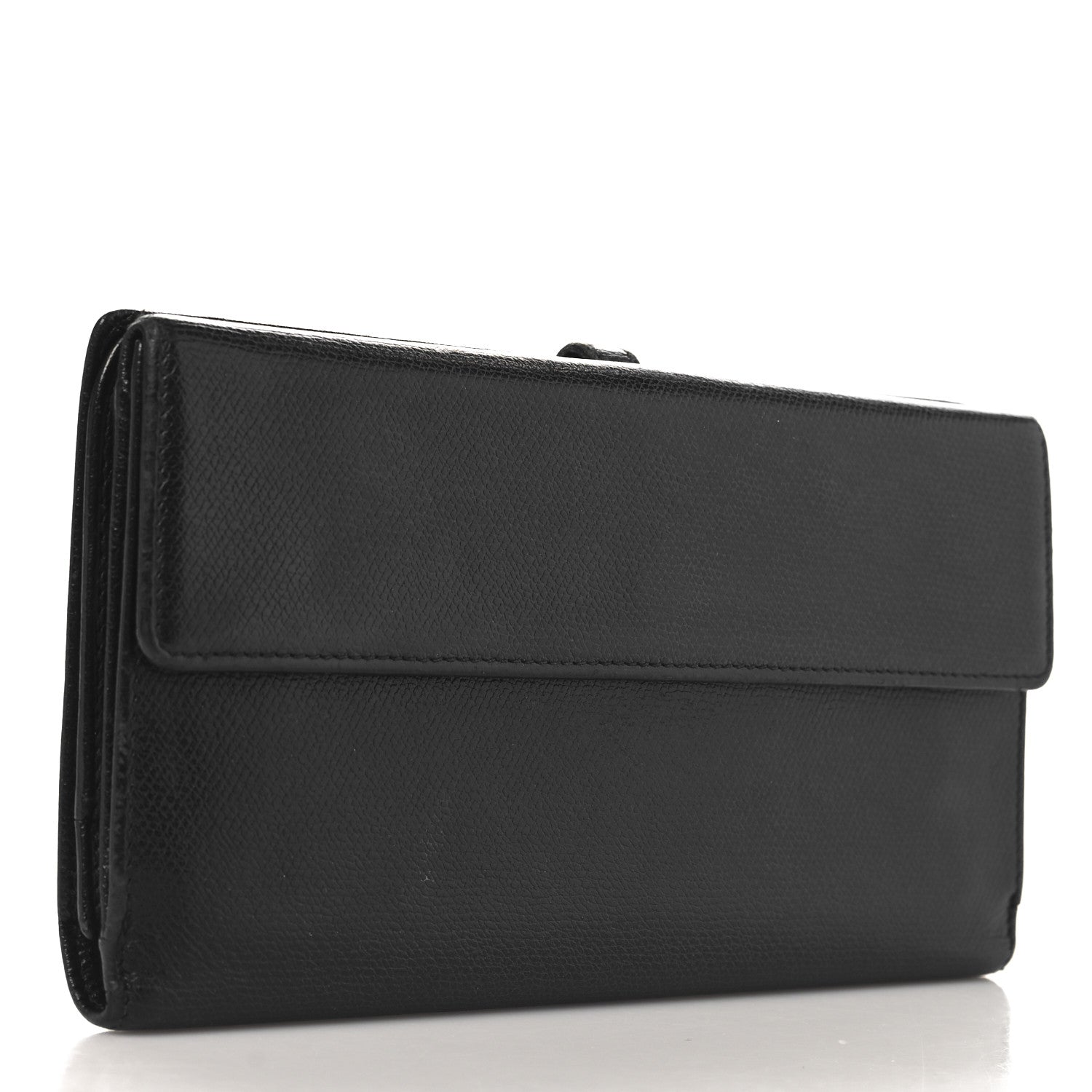 Chanel Grained Calfskin CC Button Long Wallet Black 3 of 12