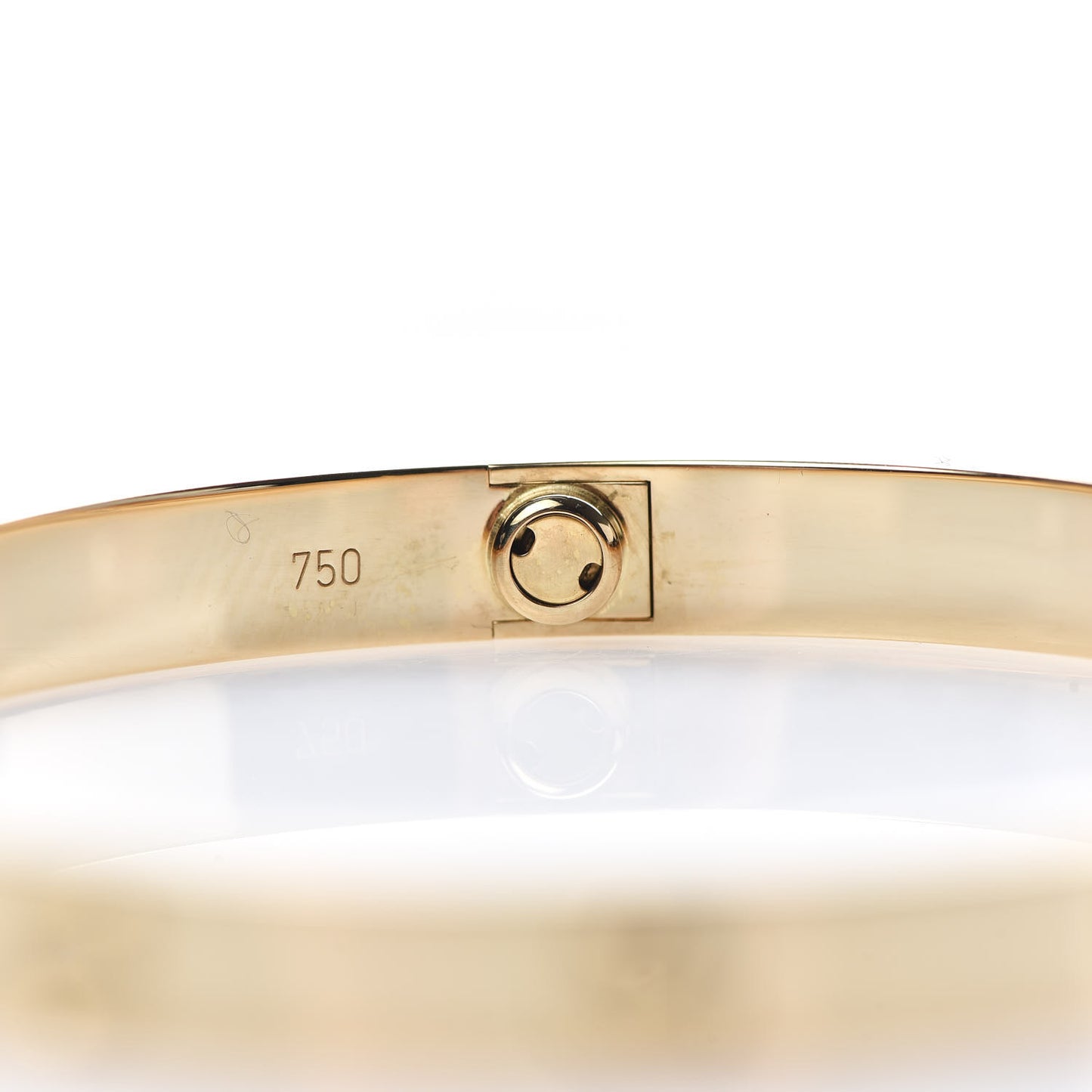 18K Yellow Gold 4 Diamond LOVE Bracelet 19