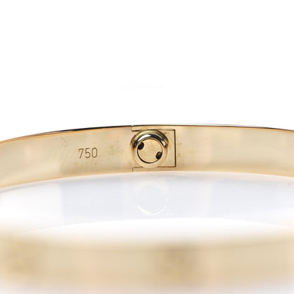 Cartier 18K Yellow Gold 4 Diamond LOVE Bracelet 19 6 of 8