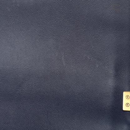 Chanel Caviar Quilted Medium Boy Flap Navy 10 of 11