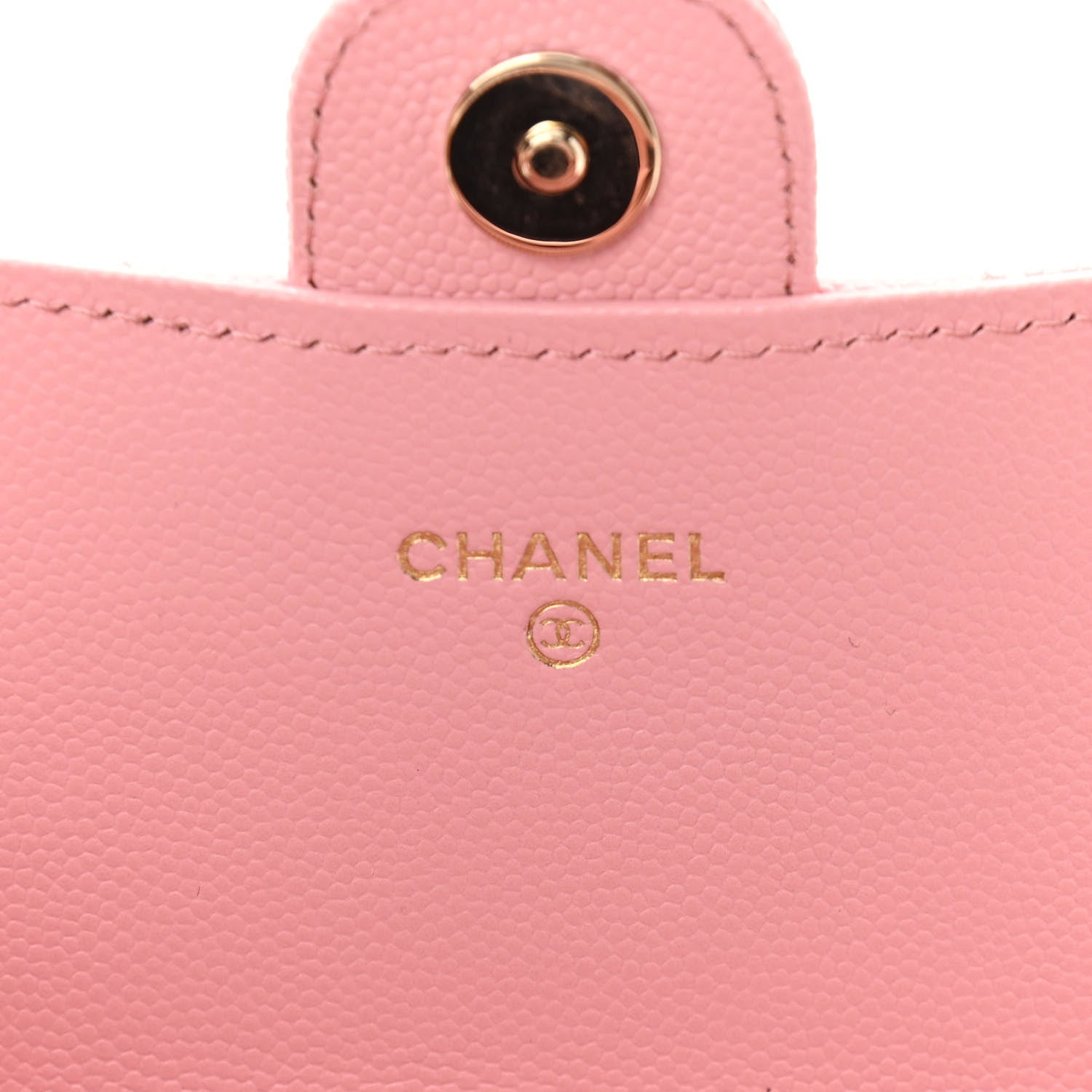 Chanel Caviar Quilted Phone Holder Wallet on Removable Chain Pink 7 of 13