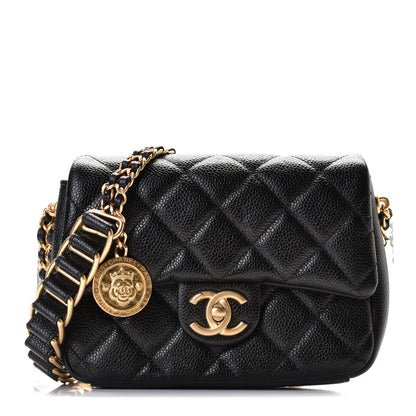 Chanel Caviar Quilted Mini Chain Soul Flap Black 1 of 10