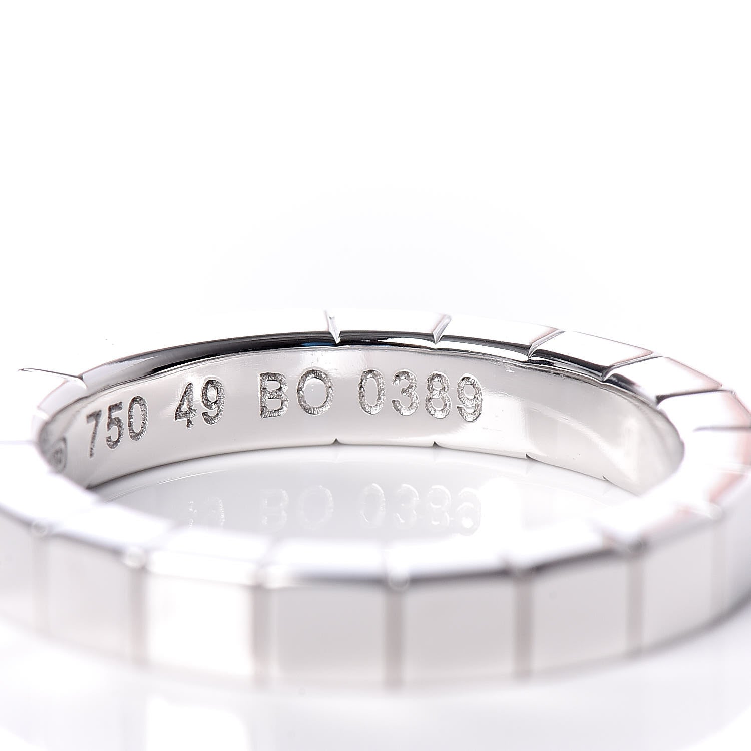 Cartier 18K White Gold Lanieres Ring 49 4.75 5 of 5