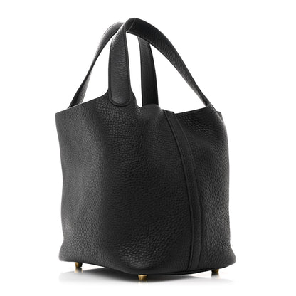Hermes Taurillon Clemence Picotin Lock 18 PM Black 3 of 13