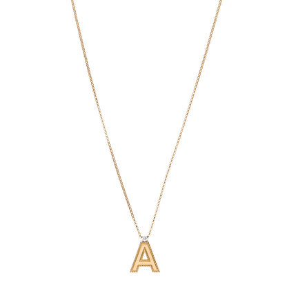 Roberto Coin 18K Yellow Gold Diamond Princess Initial A Pendant Necklace 1 of 6