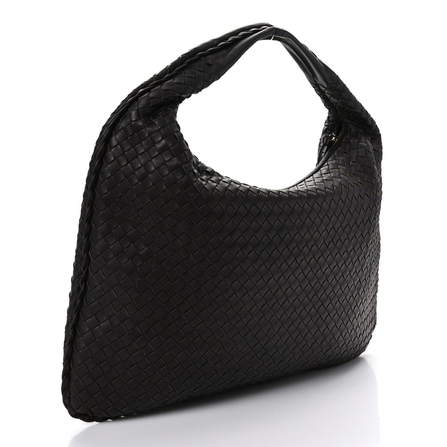 Nappa Intrecciato Large Veneta Hobo Ebano