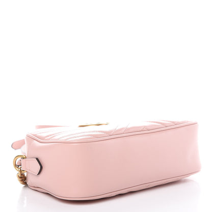 Gucci Calfskin Matelasse Small GG Marmont Chain Shoulder Bag Perfect Pink 4 of 9
