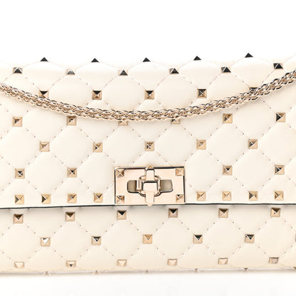 Valentino Garavani Nappa Rockstud Spike Wallet on Chain Light Ivory 7 of 9