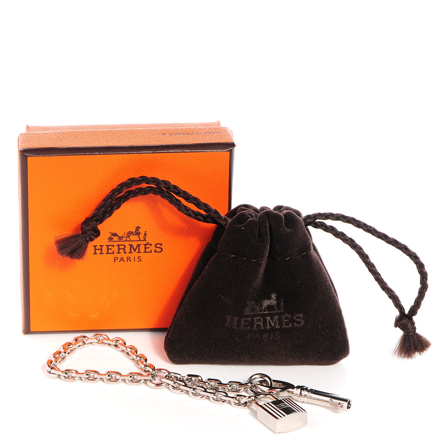 Palladium Key and Lock Scarf Ring