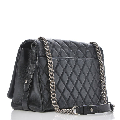 Chanel Goatskin Quilted Large City Rock Flap Black 3 of 8