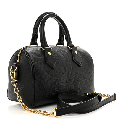 Louis Vuitton Empreinte Monogram Giant Speedy Bandouliere 20 Black 3 of 11
