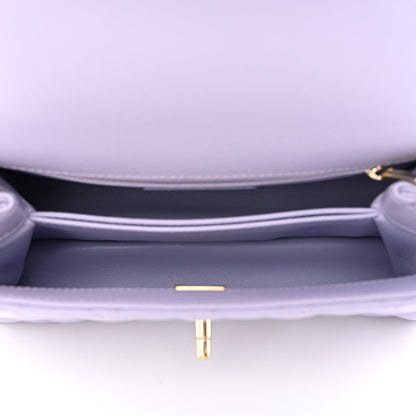 Chanel Caviar Quilted Mini Coco Handle Flap Light Purple 5 of 11