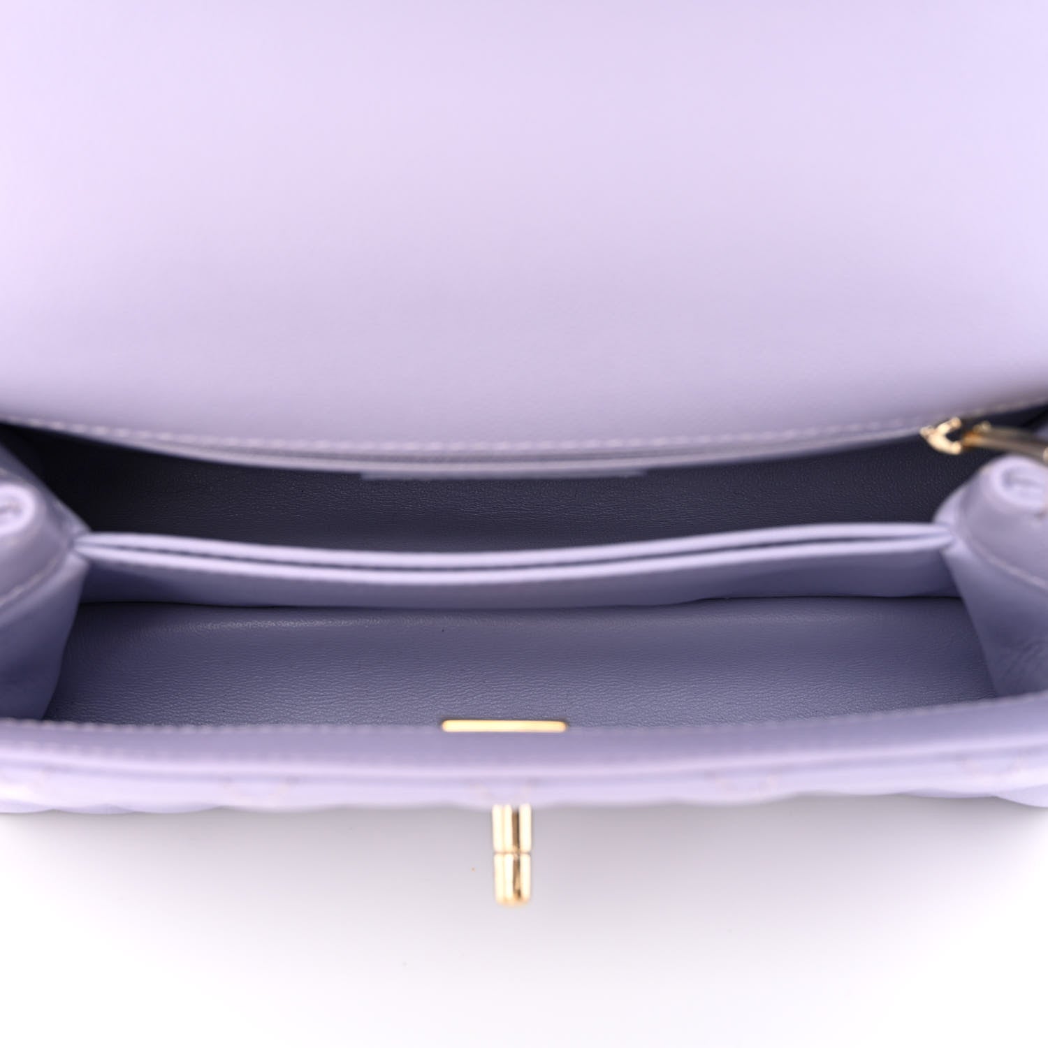 Chanel Caviar Quilted Mini Coco Handle Flap Light Purple 5 of 10