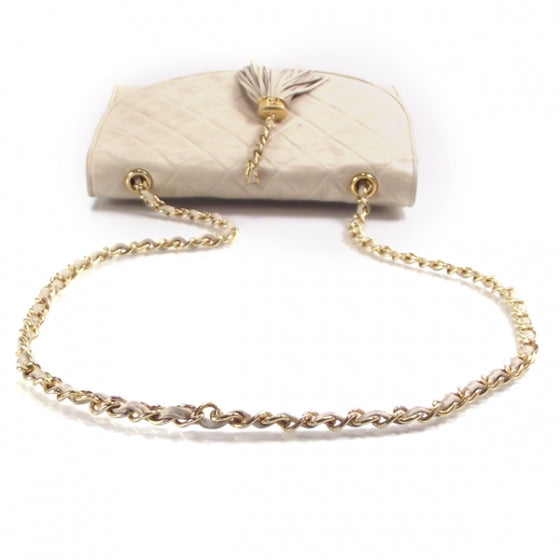 Chanel Vintage Lambskin Tassel Flap Bag 6 of 10