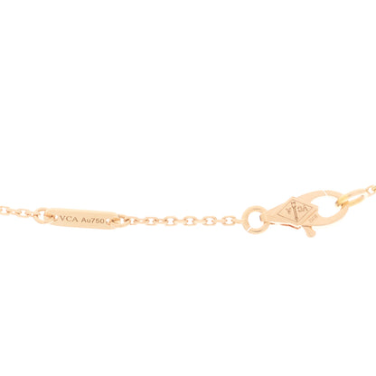 Van Cleef & Arpels 18K Rose Gold Carnelian Sweet Alhambra Pendant Necklace 4 of 6