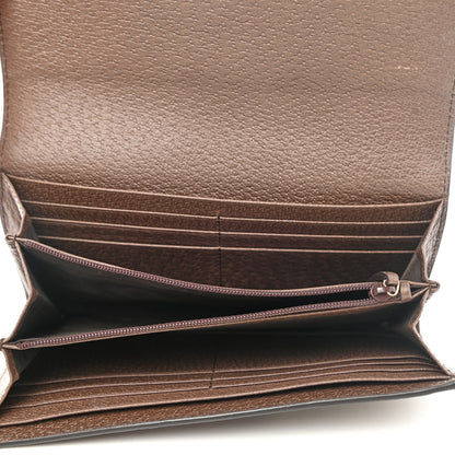 Gucci GG Supreme Monogram Web Ophidia Continental Wallet Brown 5 of 9