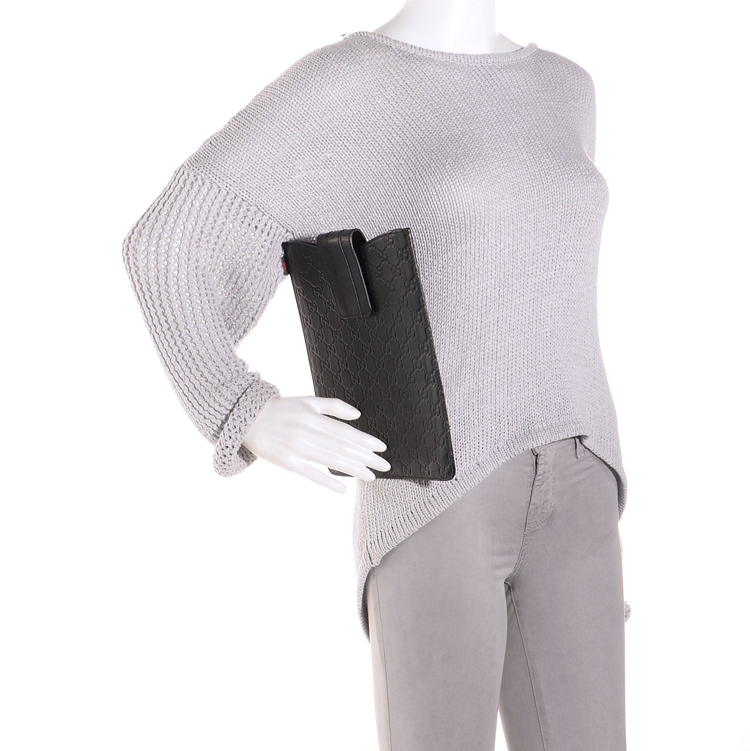 Gucci Rubber Guccissima Leather iPad Case Black 2 of 5