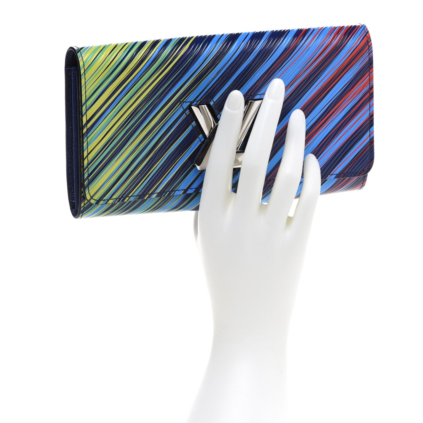 Epi Tropical Printed Twist Wallet Vert Rouge