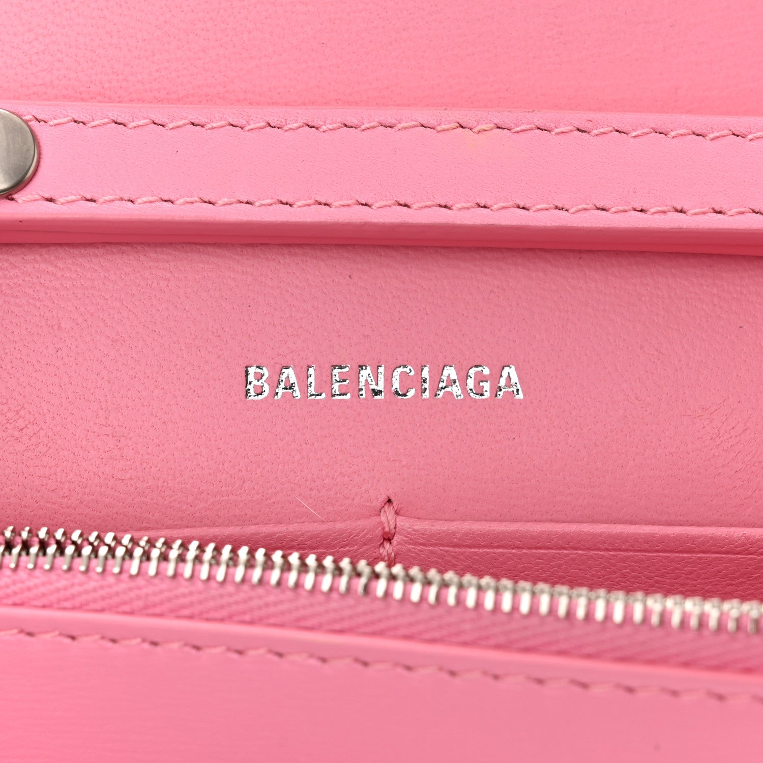 Balenciaga Shiny Box Calfskin Strass Tonal B Hourglass Chain Bag Sweet Pink 6 of 12