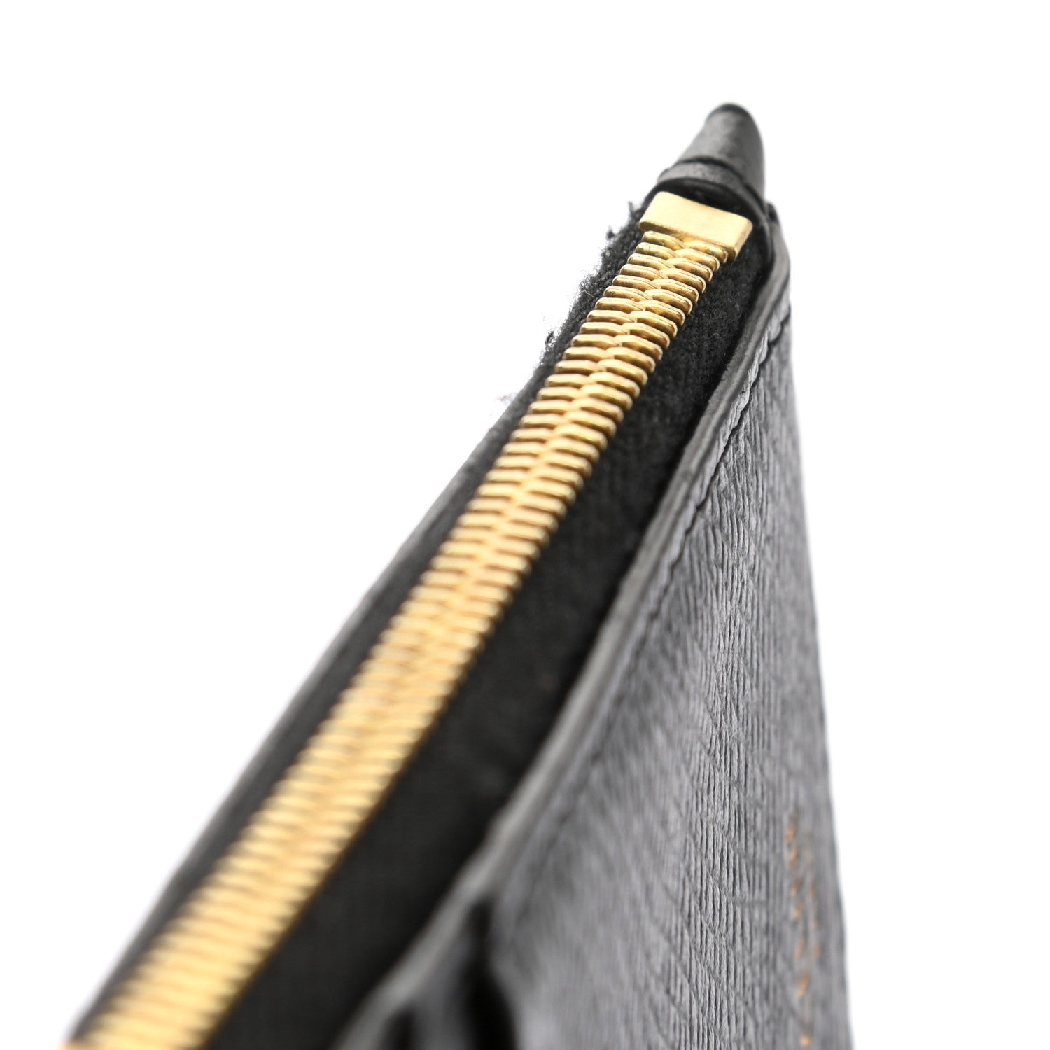 Celine Grained Calfskin Zipped Card Holder Black 9 of 9