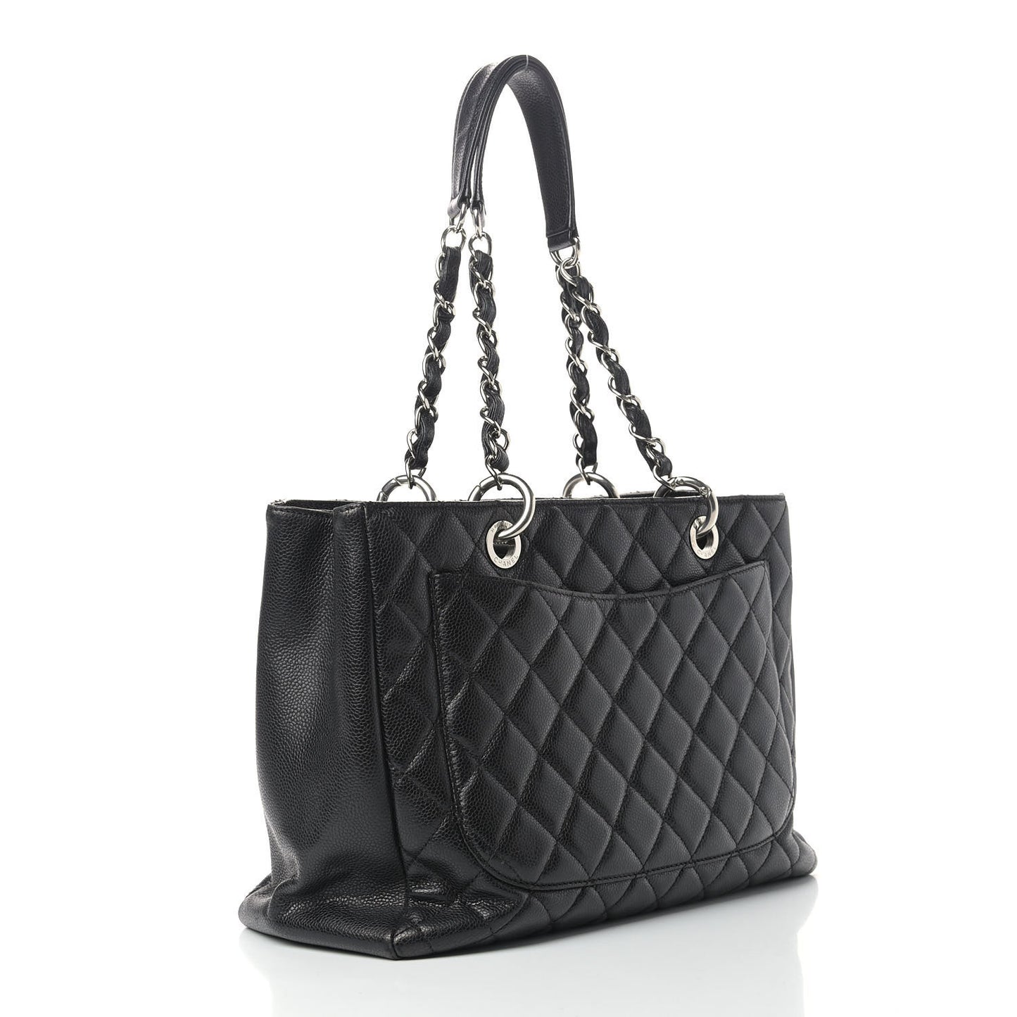 Caviar Quilted Grand Shopping Tote GST Black