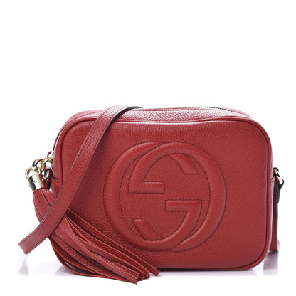 Gucci Pebbled Calfskin Small Soho Disco Bag Tabasco Red 1 of 10